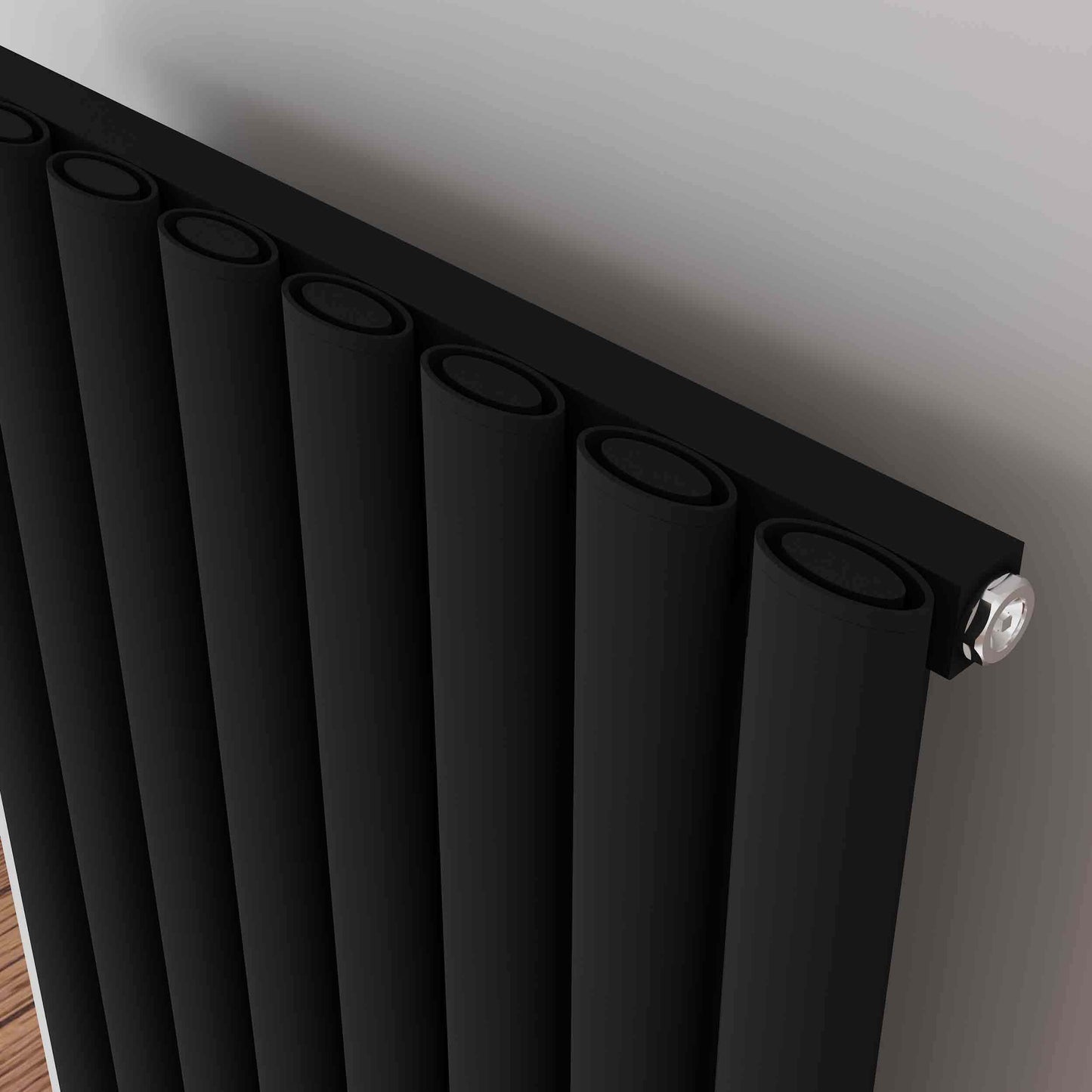 Carisa Tallis Termoarredo in Alluminio Orizzontale Design Moderno Nero