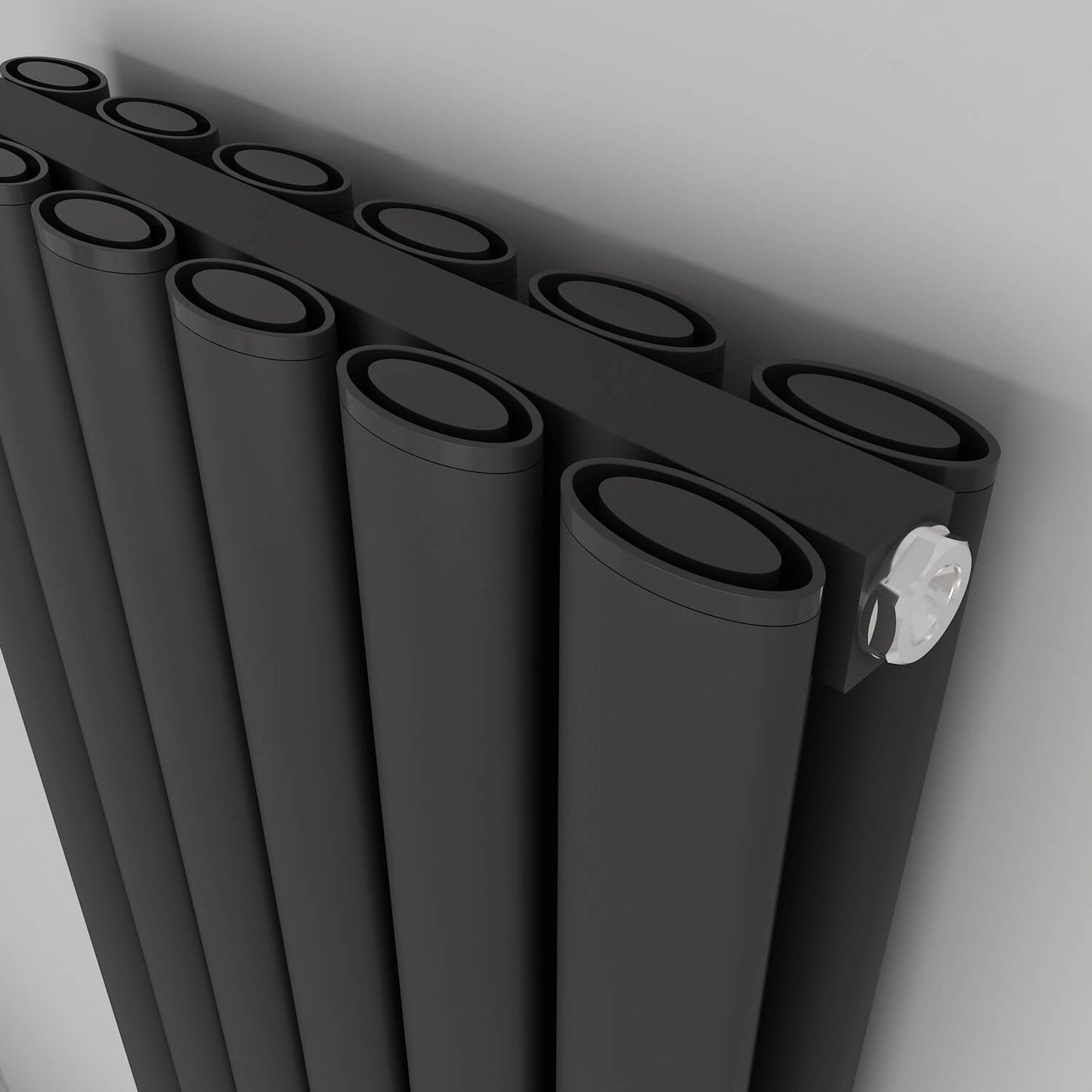 Carisa Tallis Termoarredo in Alluminio Orizzontale Design Moderno Nero