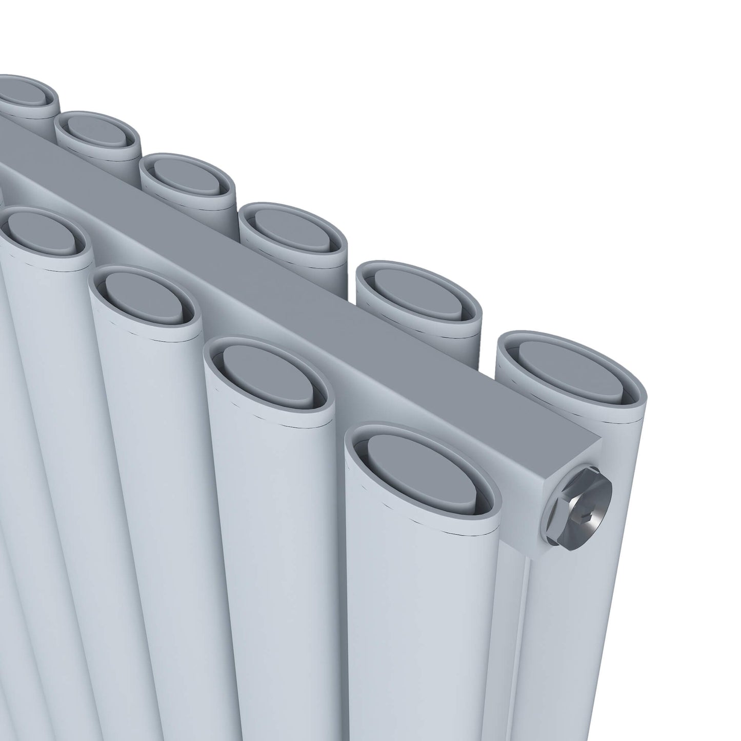 Termoarredo Orizzontale Carisa Tallis in Alluminio Design Moderno Bianco