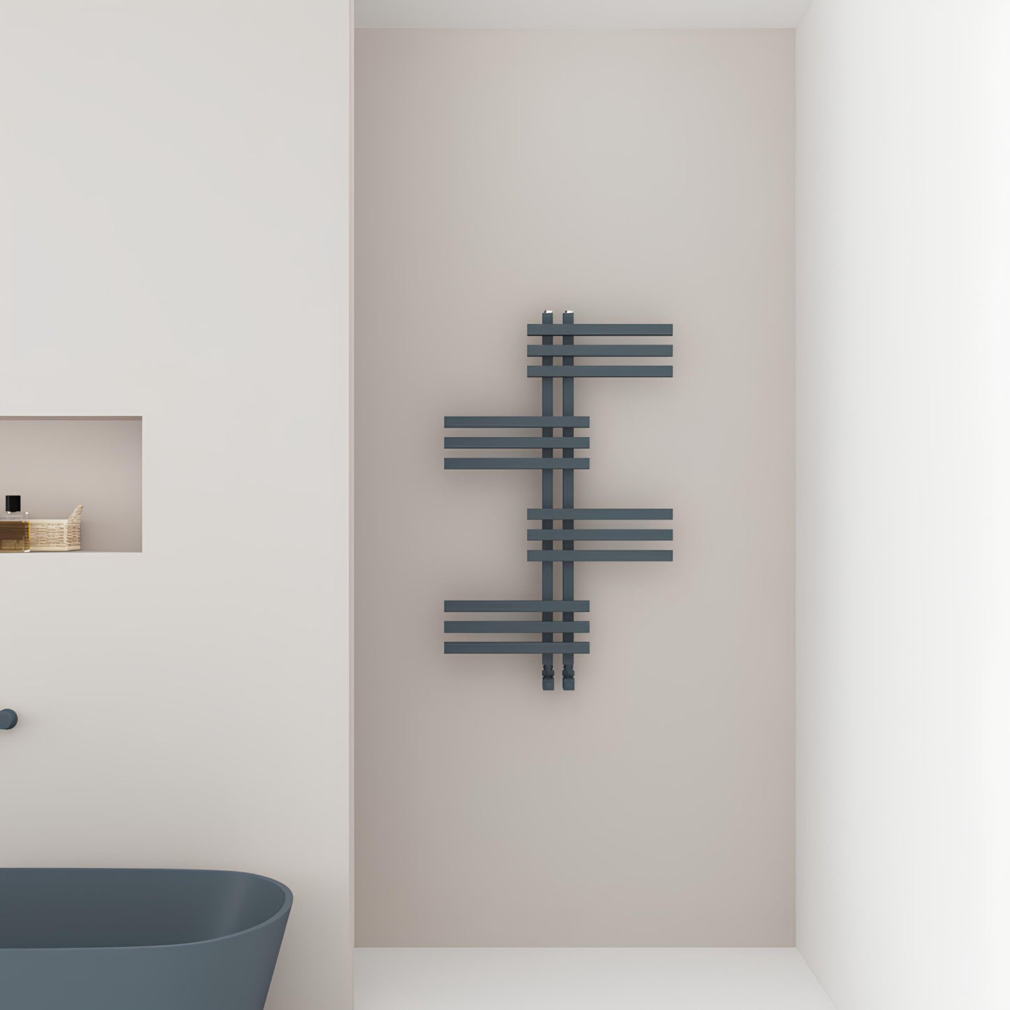 Scaldasalviette Carisa Unico in Alluminio Design Moderno Antracite
