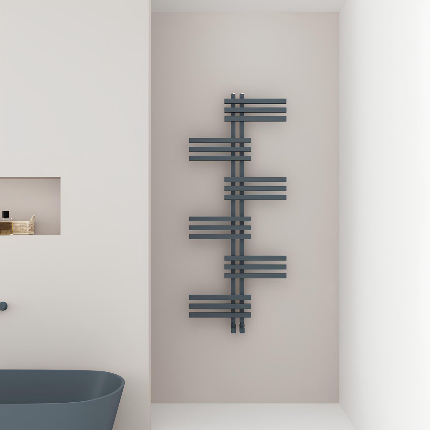 Scaldasalviette Carisa Unico in Alluminio Design Moderno Antracite