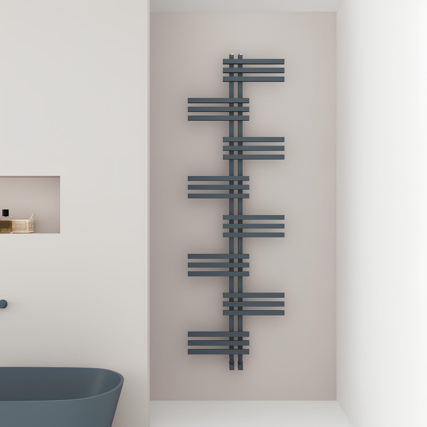 Scaldasalviette Carisa Unico in Alluminio Design Moderno Antracite