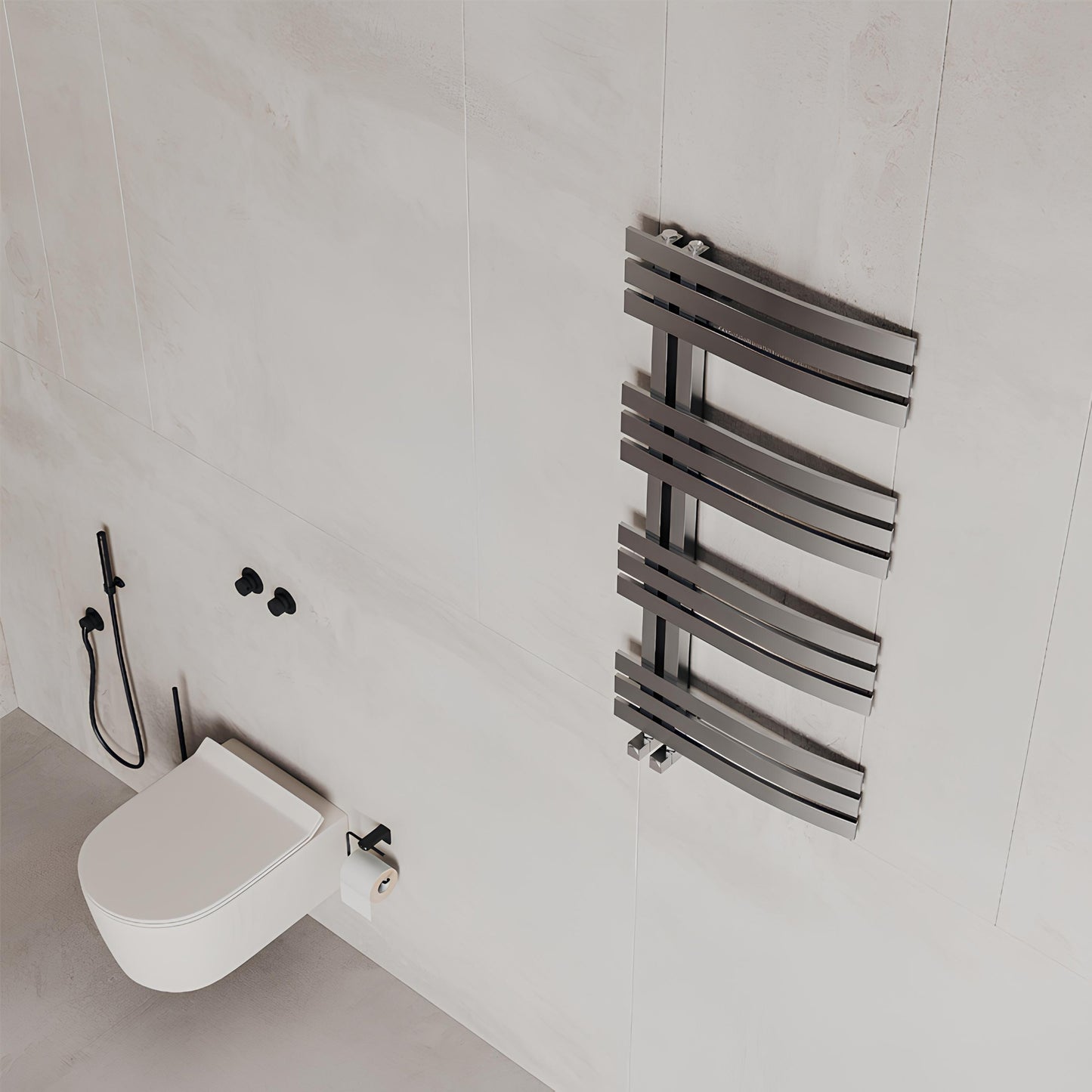 Scaldasalviette Carisa Adore in Acciaio Inox dal Design Moderno Satinato Lucido