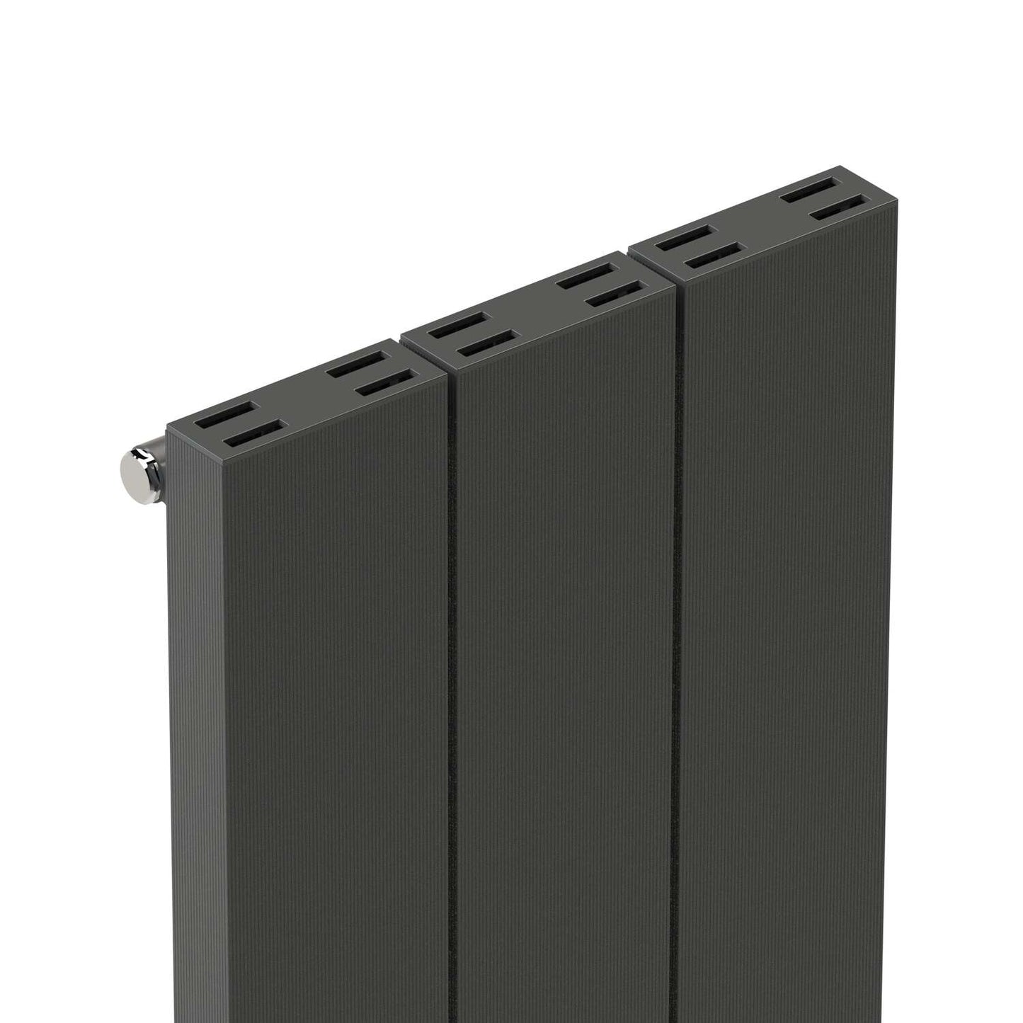 Carisa Elvino Termoarredo Verticale in Alluminio Design Moderno Grigio Scuro