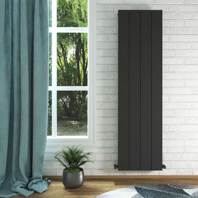 Carisa Elvino Termoarredo Verticale in Alluminio Design Moderno Grigio Scuro