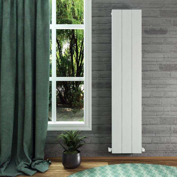 Carisa Elvino Termoarredo Verticale in Alluminio Design Moderno Bianco