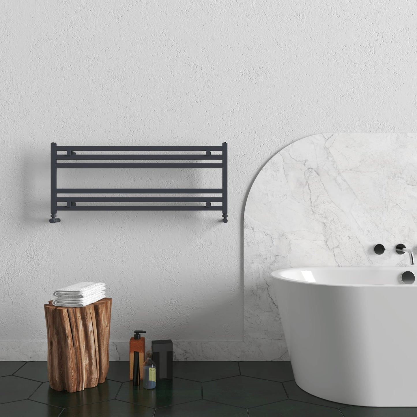 Scaldasalviette Carisa Fame H in Alluminio Design Moderno Antracite