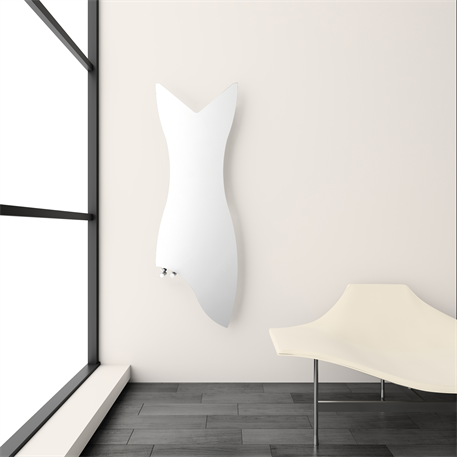 Carisa Glasgow Termoarredo Slim Design in Acciaio Verticale Design Moderno Bianco