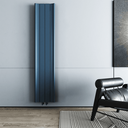 Radiatore verticale in alluminio Carisa Burano Design Moderno Antracite 