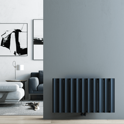 Termoarredo Orizzontale Carisa Burano S in Alluminio Design Moderno Antracite 