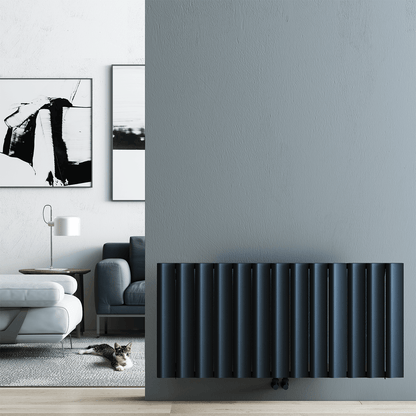 Termoarredo Orizzontale Carisa Burano S in Alluminio Design Moderno Antracite 