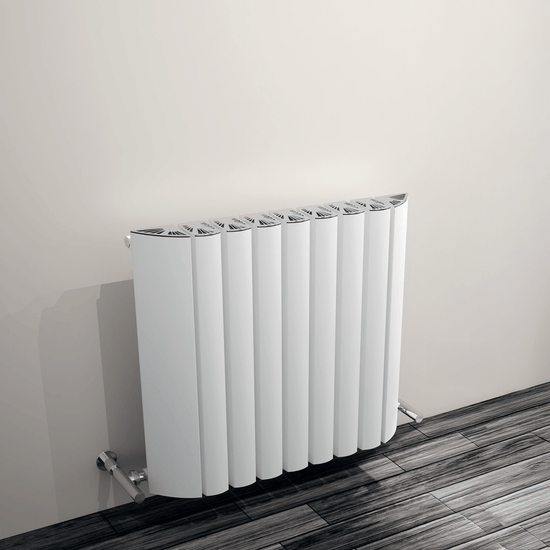 Carisa Gaia Termoarredo Orizzontale in Alluminio Design Moderno Bianco 