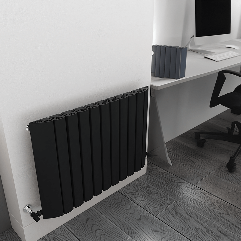 Termoarredo Orizzontale Carisa Gaia in Alluminio Design Moderno Antracite 