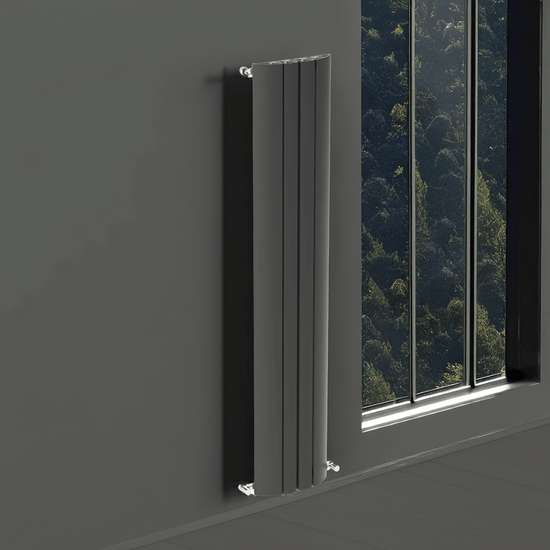 Carisa Gaia Termoarredo Verticale in Alluminio Design Moderno Antracite 