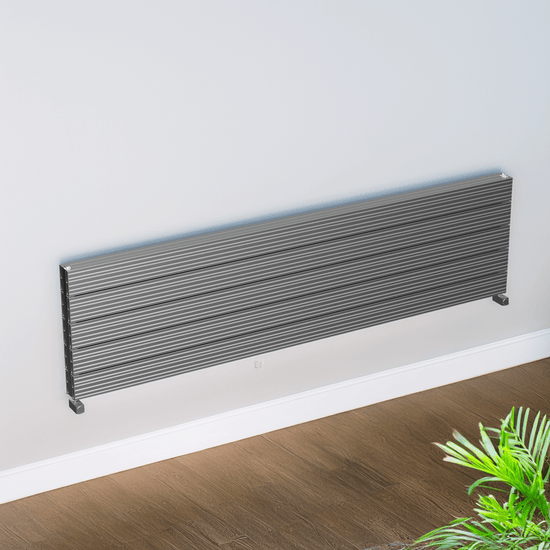 Radiatore Orizzontale Carisa Monza Double XL in Alluminio Design Moderno Anodizzato Lucido 