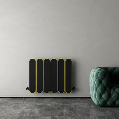 Carisa Magico Termoarredo Orizzontale in Alluminio Design Moderno Nero 