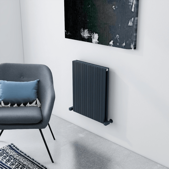 Radiatore orizzontale in alluminio Carisa Monza Design moderno Antracite HB Mid