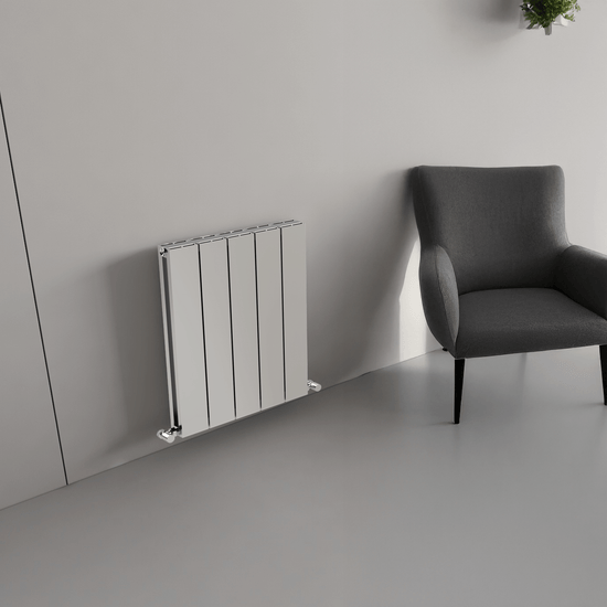 Termoarredo Doppio Carisa Nemo in Alluminio Orizzontale Design Moderno Anodizzato Lucido 