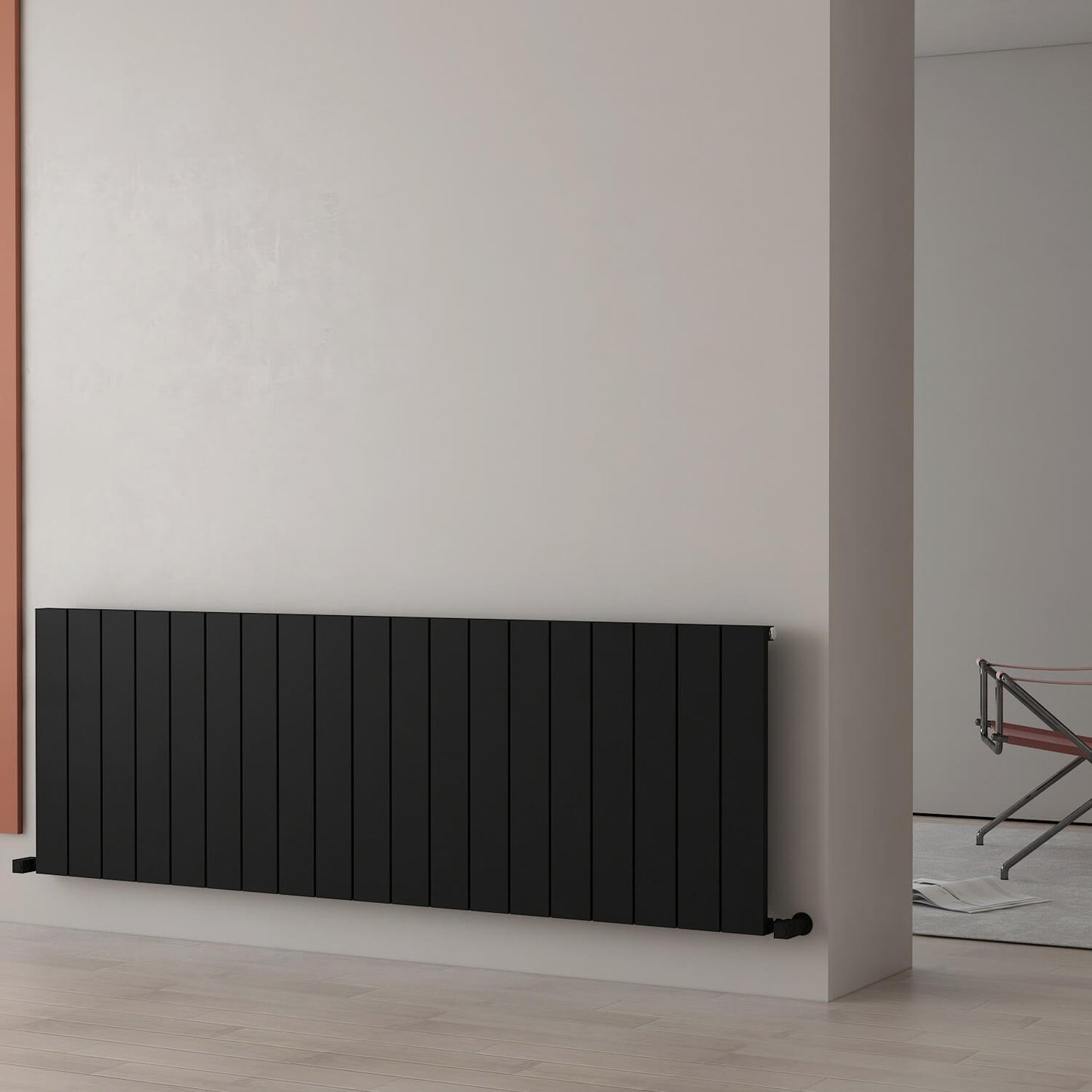 Carisa Nemo Termoarredo Orizzontale in Alluminio Design Moderno Nero 