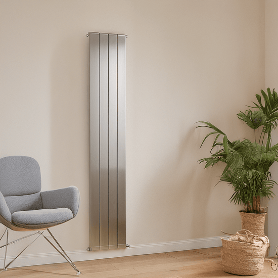Carisa Nemo Termoarredo Verticale in Alluminio Design Moderno Anodizzato Opaco 