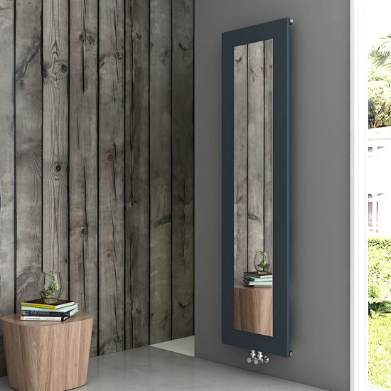 Carisa Quadro Termoarredo Verticale in Alluminio Design Moderno Antracite 