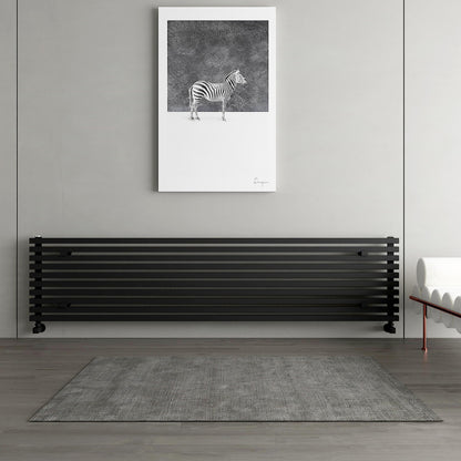 Carisa Sophia Xl Termoarredo Orizzontale in Alluminio Design Moderno Nero