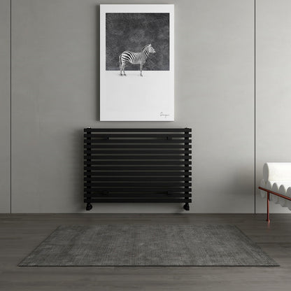 Carisa Sophia Xl Termoarredo Orizzontale in Alluminio Design Moderno Nero