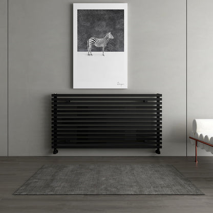 Carisa Sophia Xl Termoarredo Orizzontale in Alluminio Design Moderno Nero