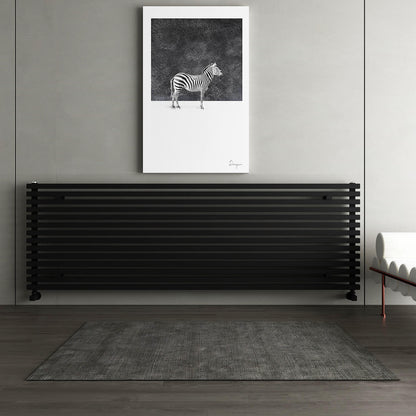 Carisa Sophia Xl Termoarredo Orizzontale in Alluminio Design Moderno Nero