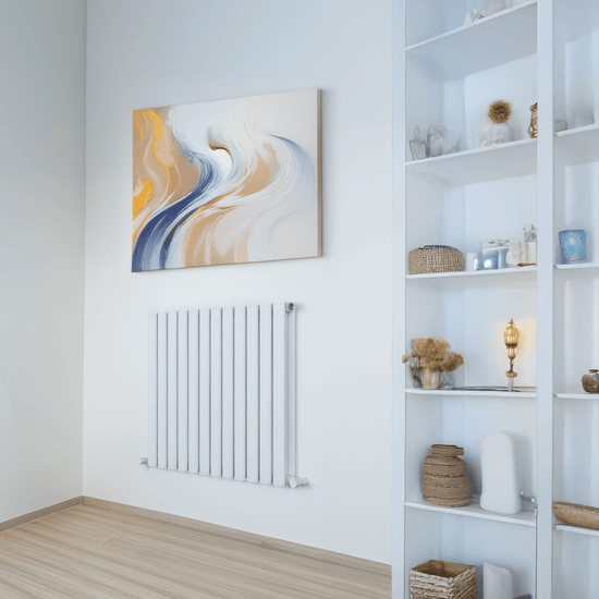 Termoarredo Orizzontale Carisa Tallis in Alluminio Design Moderno Bianco 