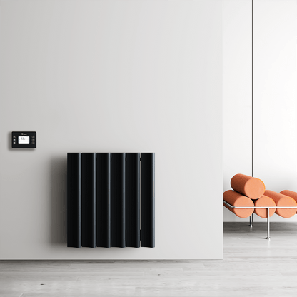 Termoarredo Elettrico Orizzontale Carisa Boreas S Design Moderno Nero 