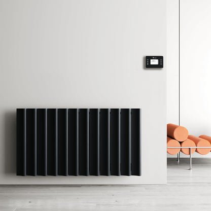 Termoarredo Elettrico Orizzontale Carisa Boreas S Design Moderno Nero 