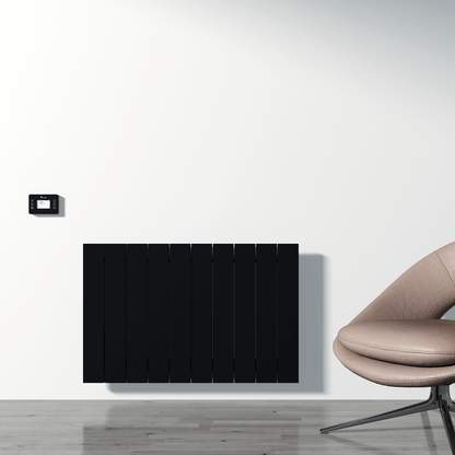 Carisa Boreas N Termoarredo Elettrico Orizzontale Design Moderno Nero 