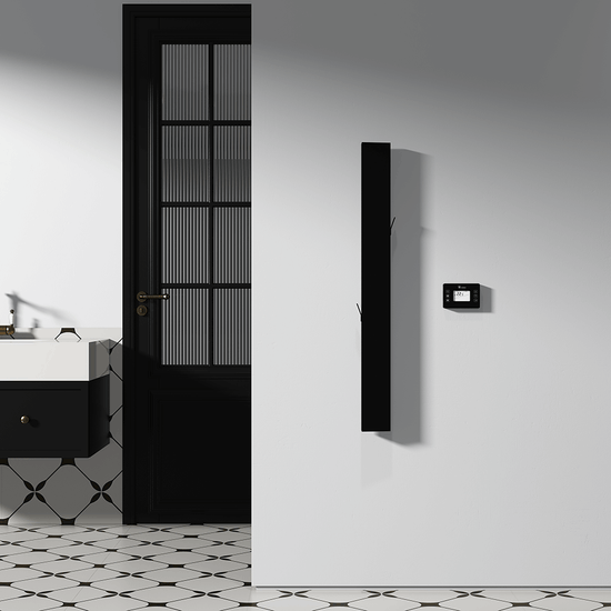 Carisa Boreas Notus S Termoarredo Elettrico Verticale Design Moderno Nero 