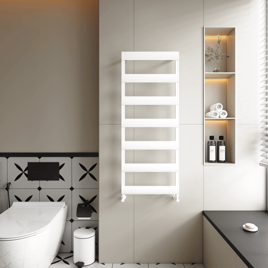 Scaldasalviette da Bagno in Alluminio Carisa Alya Design Moderno Bianco 
