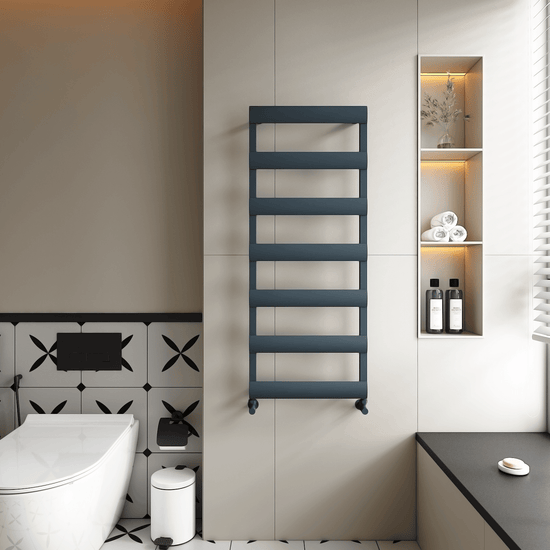 Scaldasalviette da Bagno in Alluminio Carisa Alya Design Moderno Antracite 