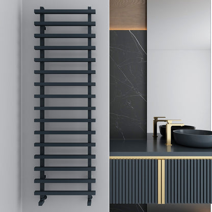 Scaldasalviette Carisa Baron L in Alluminio Design Moderno Antracite 