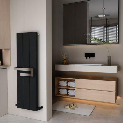 Scaldasalviette da Bagno in Alluminio Carisa Elvino Design Moderno Nero 