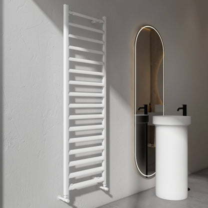 Scaldasalviette Carisa Lara L in Alluminio Design Moderno Bianco 