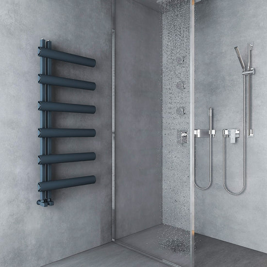 Scaldasalviette Carisa Moon L in Alluminio Design Moderno Antracite 
