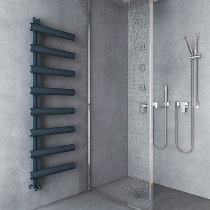 Scaldasalviette Carisa Moon L in Alluminio Design Moderno Antracite 