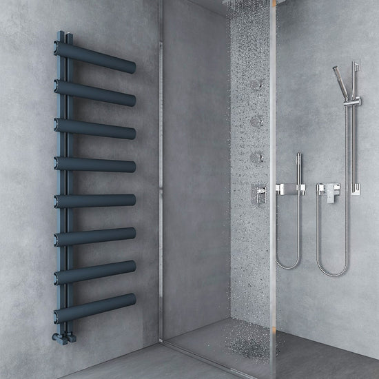 Scaldasalviette Carisa Moon L in Alluminio Design Moderno Antracite 