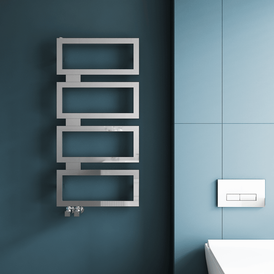 Scaldasalviette Carisa Beck in Acciaio Inox dal Design Moderno Lucido a Specchio 