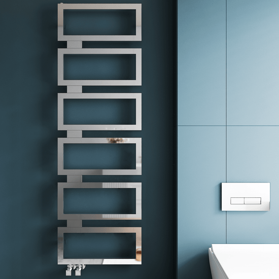 Scaldasalviette Carisa Beck in Acciaio Inox dal Design Moderno Lucido a Specchio 