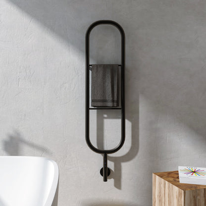 Carisa Felix Sèche-Serviette Électrique Design Moderne Noir Mat