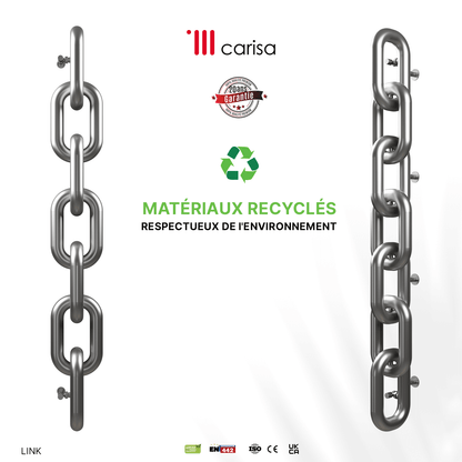 Carisa Link Termoarredo Verticale in Acciaio Inox Design Moderno Satinato Lucido 