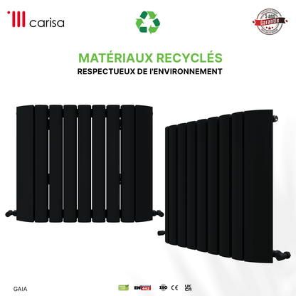 Termoarredo Orizzontale Carisa Gaia in Alluminio Design Moderno Antracite 