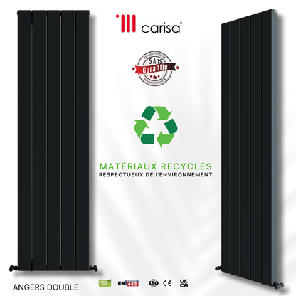 Carisa Angers Termoarredo Verticale in Alluminio Design Moderno Antracite 