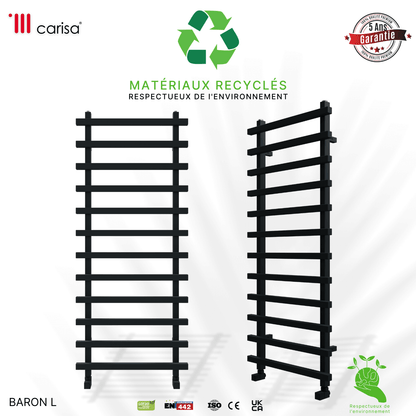 Scaldasalviette Carisa Baron L in Alluminio Design Moderno Antracite 