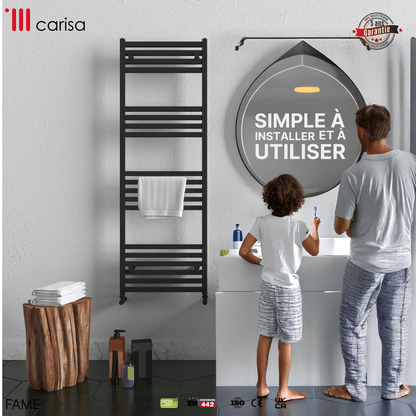 Scaldasalviette Carisa Fame in Alluminio Design Moderno Antracite 